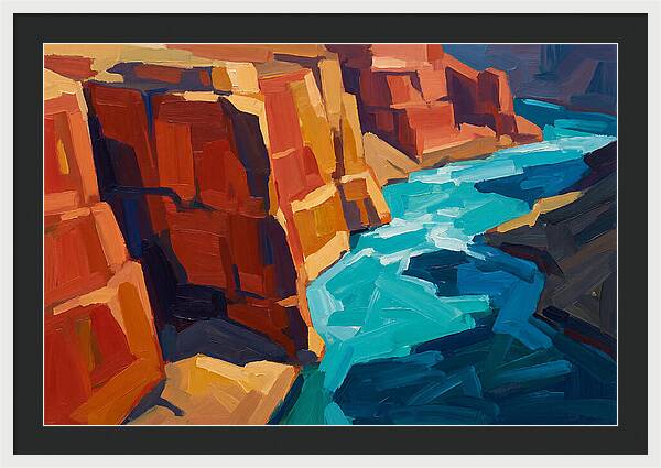 River Gorge With Turquoise Rapids