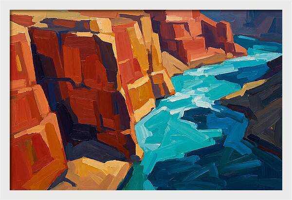 River Gorge With Turquoise Rapids