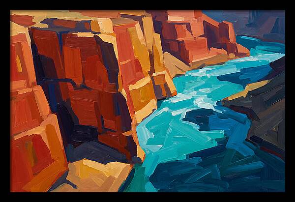 River Gorge With Turquoise Rapids