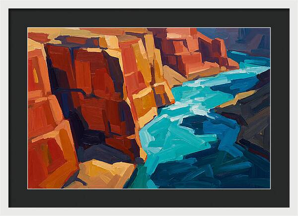 River Gorge With Turquoise Rapids