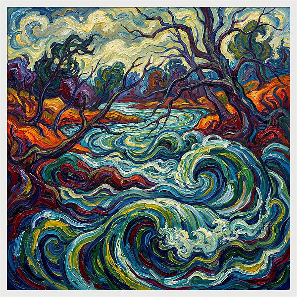 River Landscape Expressionism