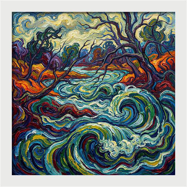River Landscape Expressionism