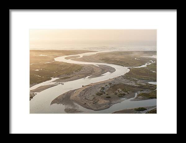 River Meets Sea At Wide Sandy Delta