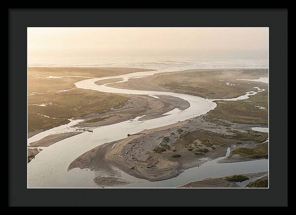 River Meets Sea At Wide Sandy Delta