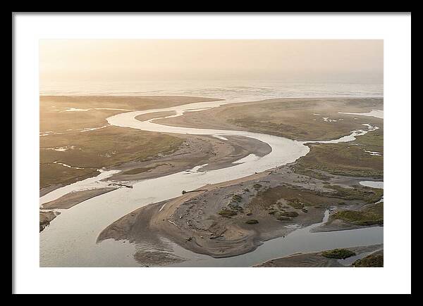 River Meets Sea At Wide Sandy Delta