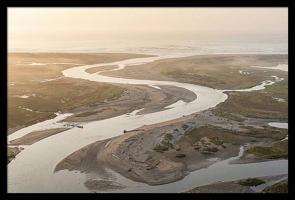 River Meets Sea At Wide Sandy Delta