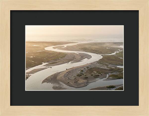 River Meets Sea At Wide Sandy Delta