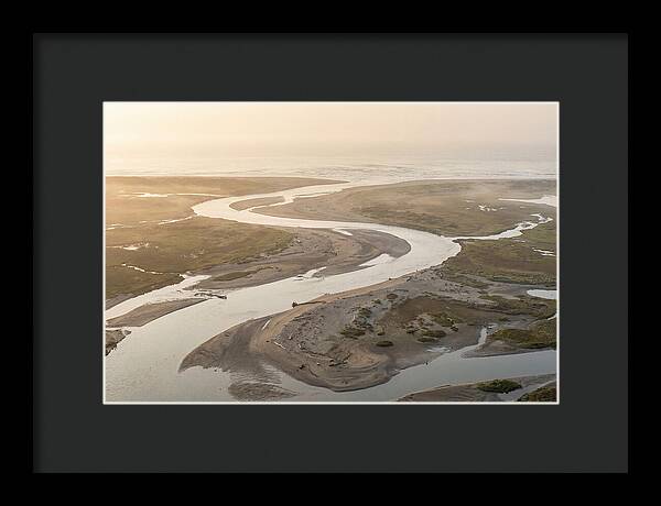 River Meets Sea At Wide Sandy Delta