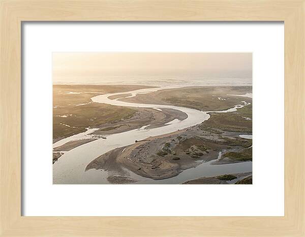 River Meets Sea At Wide Sandy Delta