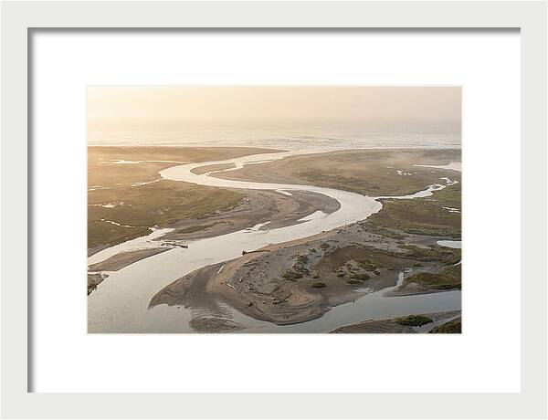 River Meets Sea At Wide Sandy Delta