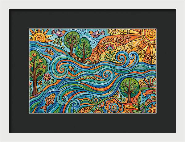 River Rapids And Natures Harmony