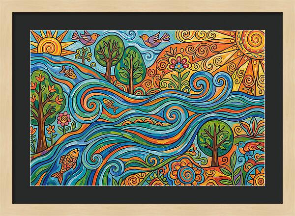 River Rapids And Natures Harmony
