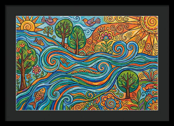 River Rapids And Natures Harmony