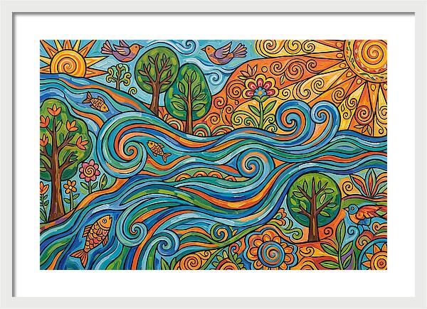 River Rapids And Natures Harmony