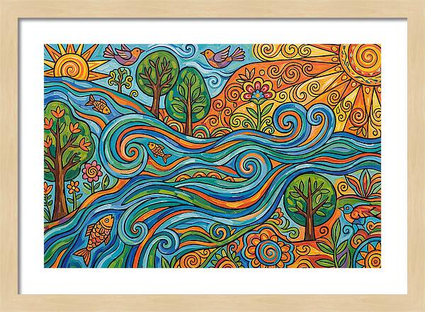River Rapids And Natures Harmony