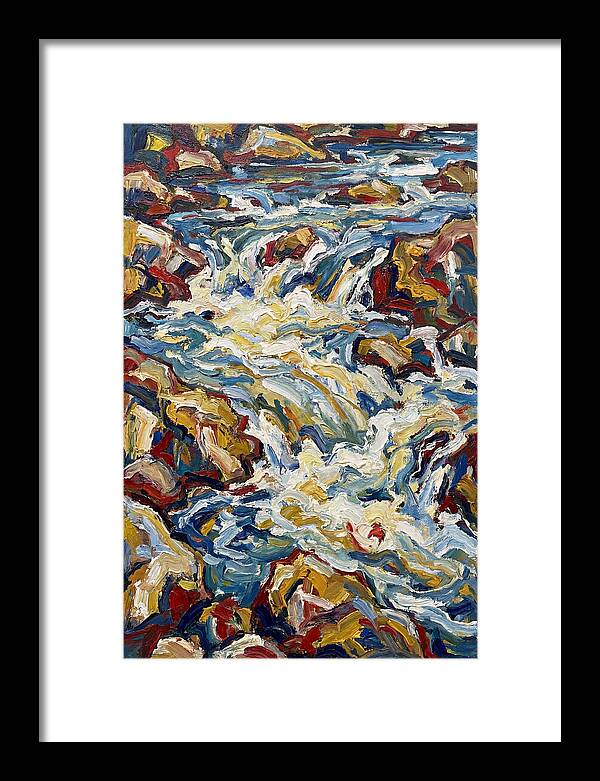 River Rapids In Expressionist Style