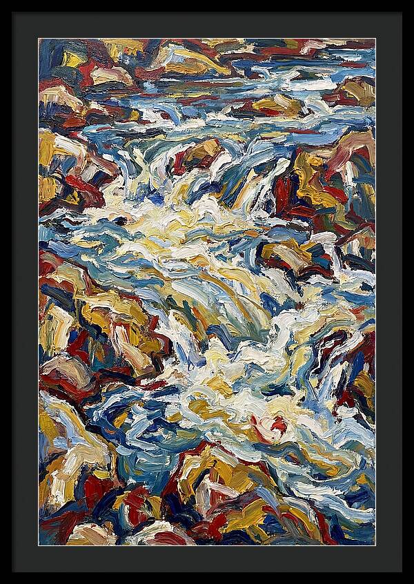 River Rapids In Expressionist Style
