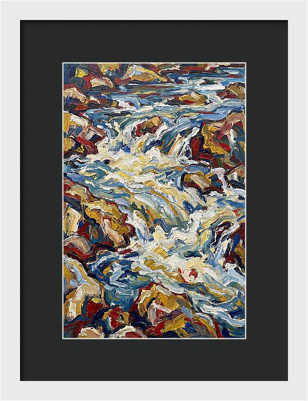 River Rapids In Expressionist Style