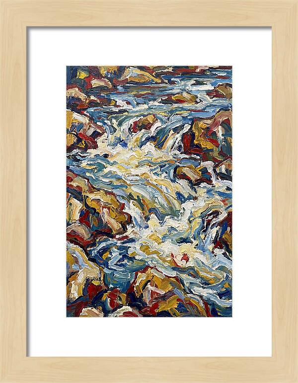 River Rapids In Expressionist Style