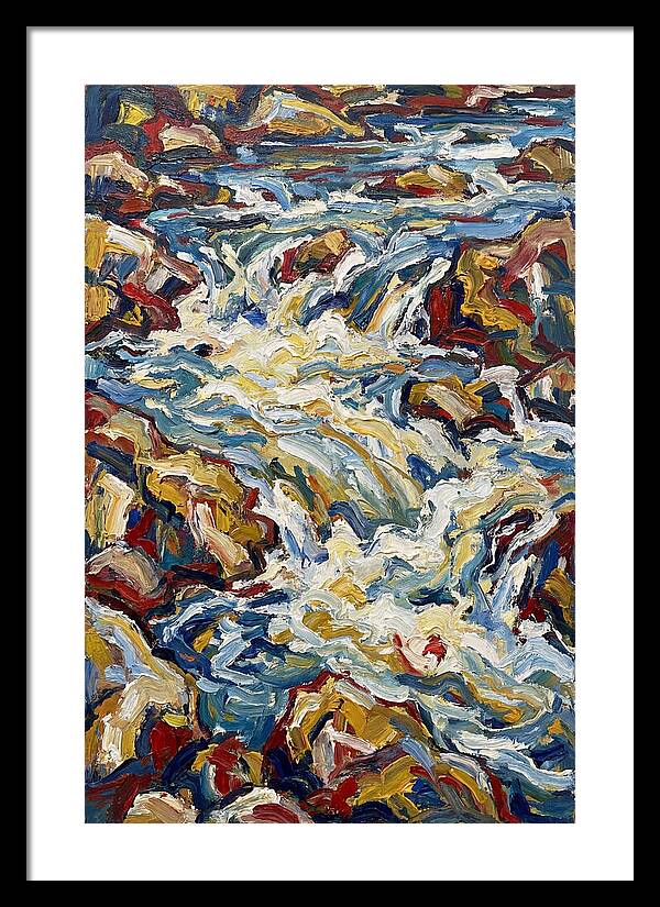 River Rapids In Expressionist Style
