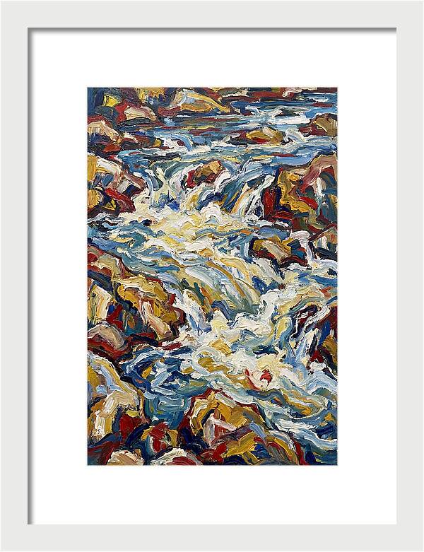 River Rapids In Expressionist Style
