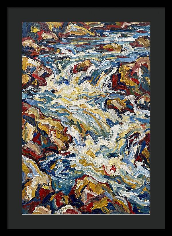 River Rapids In Expressionist Style