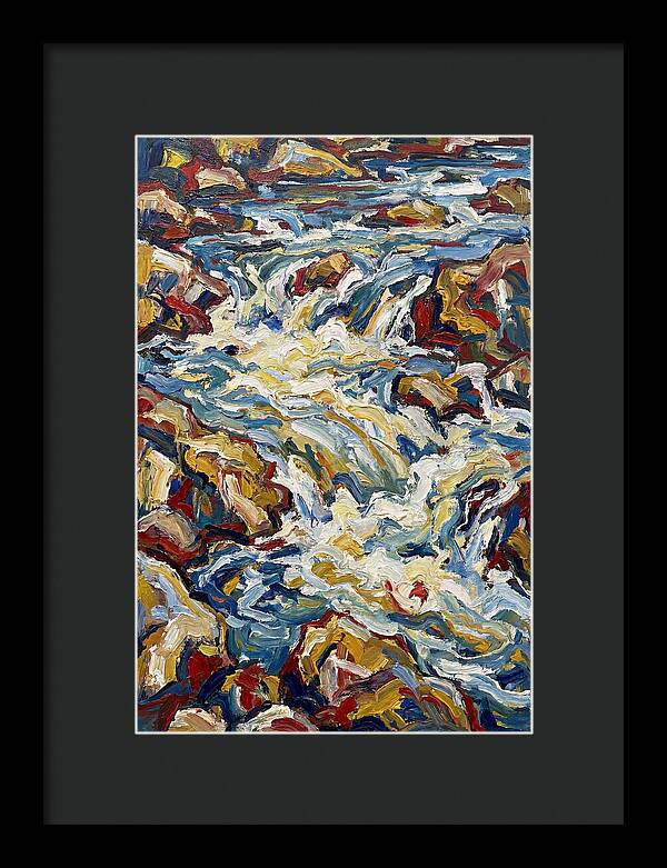 River Rapids In Expressionist Style
