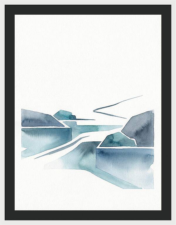 River Rapids In Minimalist Style