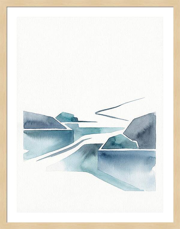 River Rapids In Minimalist Style