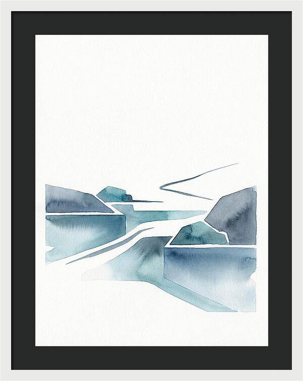 River Rapids In Minimalist Style