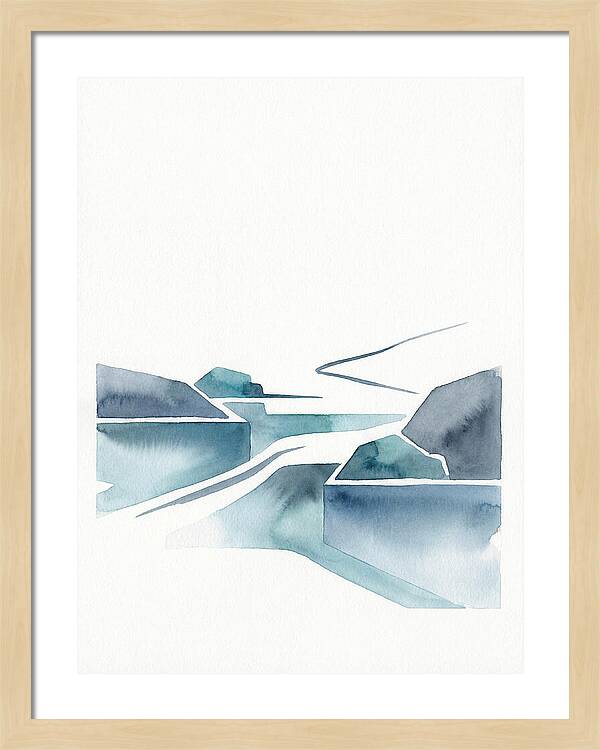 River Rapids In Minimalist Style