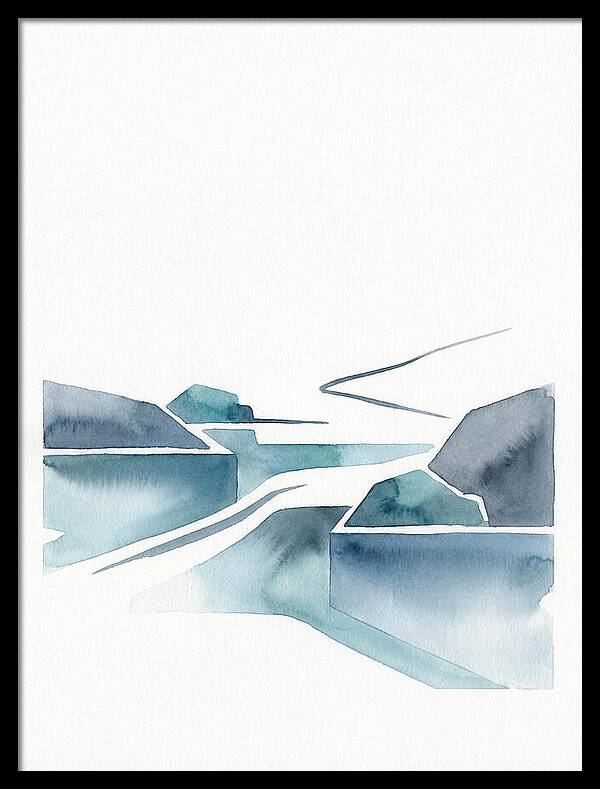 River Rapids In Minimalist Style