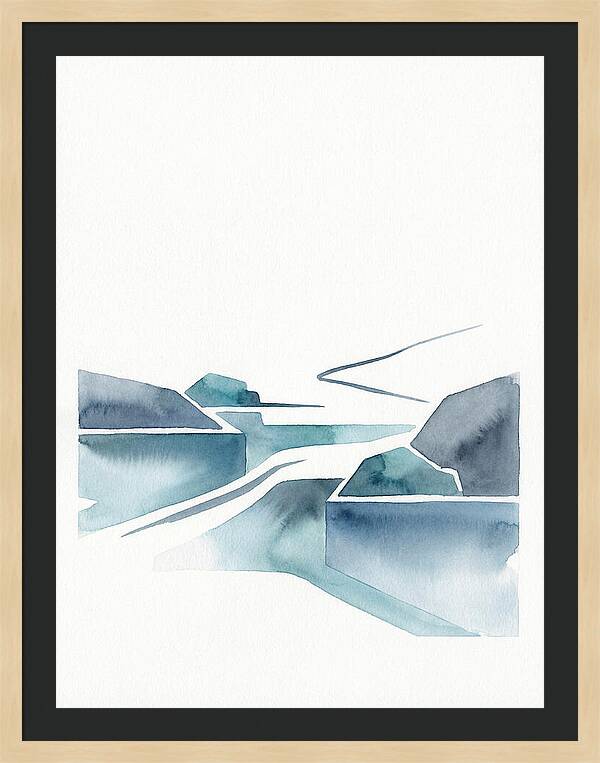 River Rapids In Minimalist Style