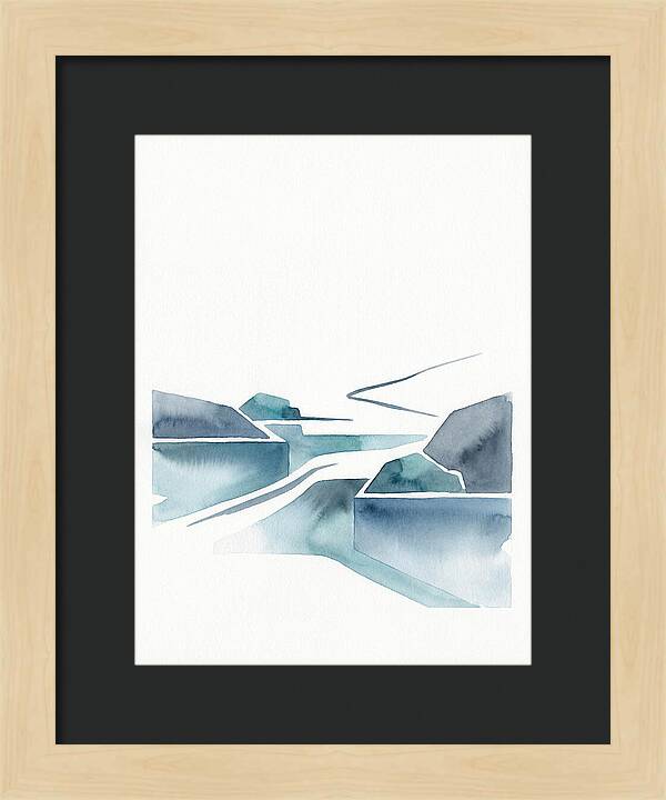 River Rapids In Minimalist Style