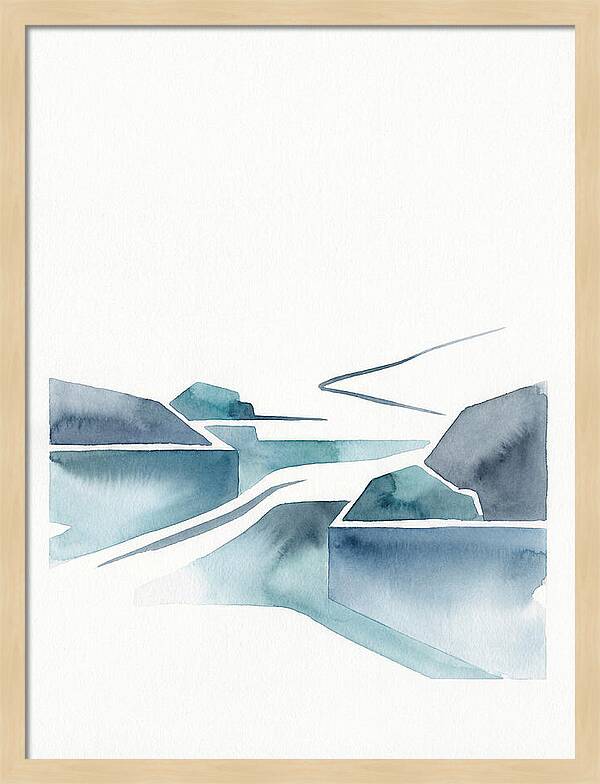 River Rapids In Minimalist Style