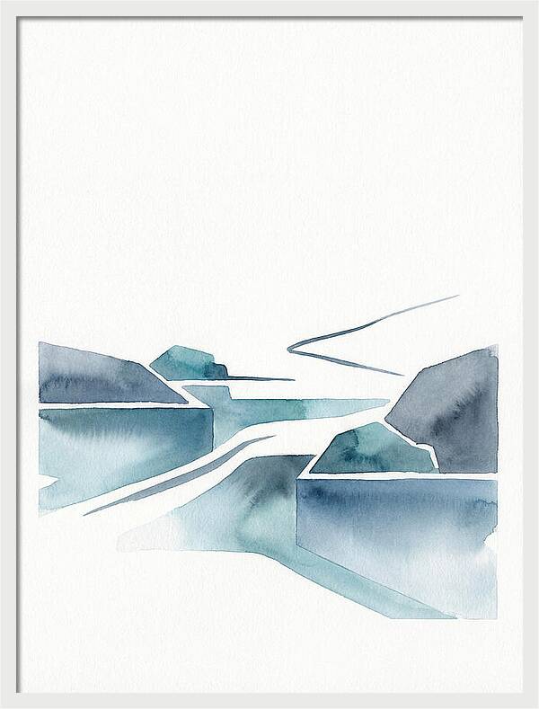 River Rapids In Minimalist Style