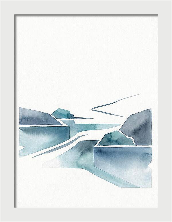 River Rapids In Minimalist Style