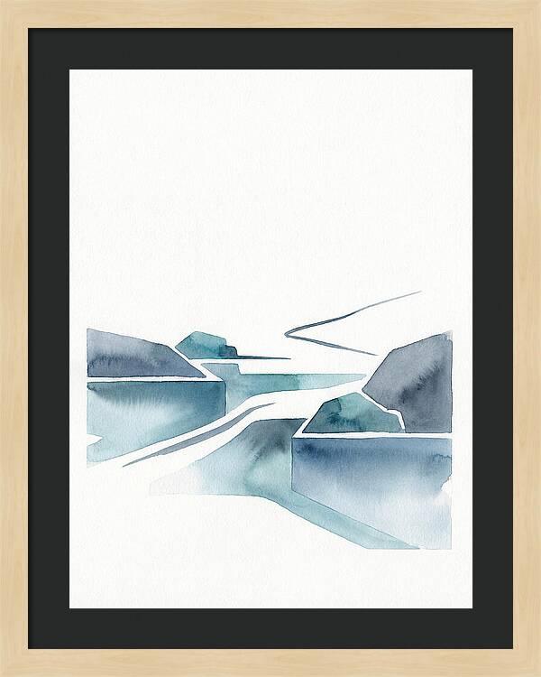River Rapids In Minimalist Style