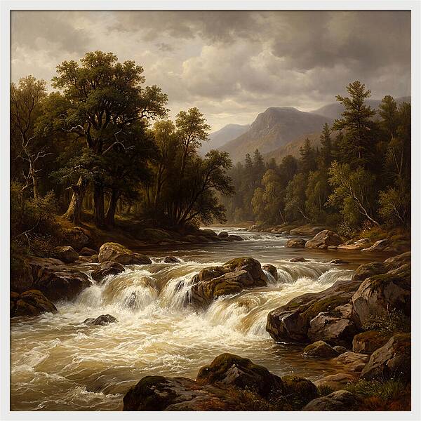 River Rapids In Natures Embrace