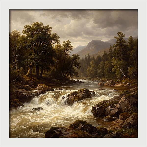 River Rapids In Natures Embrace