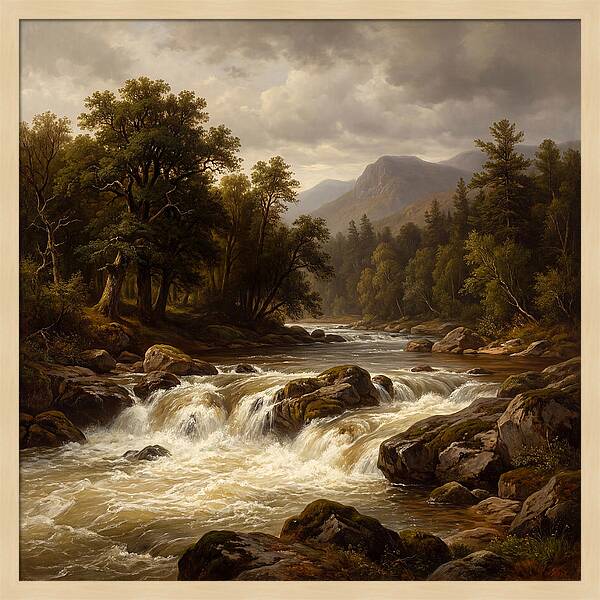 River Rapids In Natures Embrace