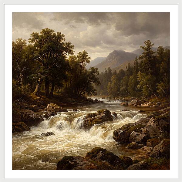 River Rapids In Natures Embrace
