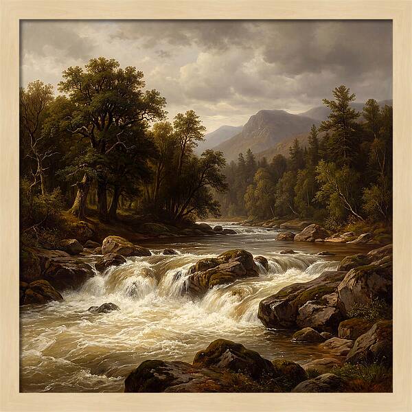 River Rapids In Natures Embrace