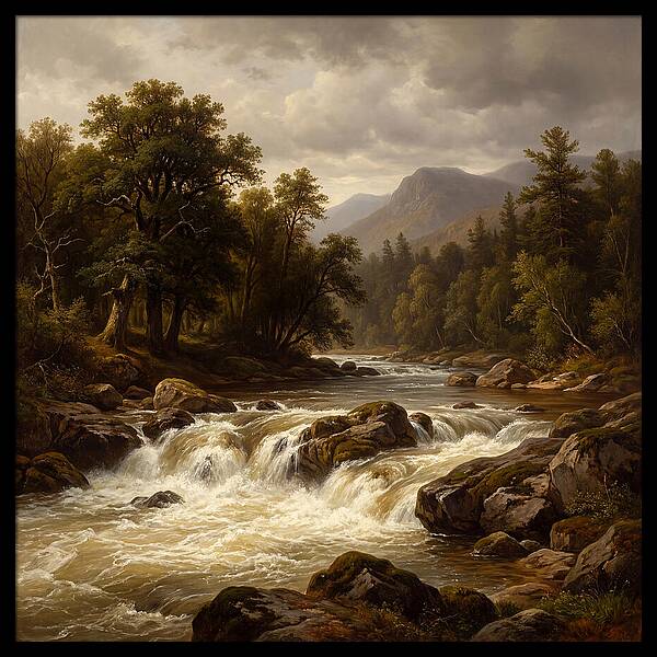 River Rapids In Natures Embrace
