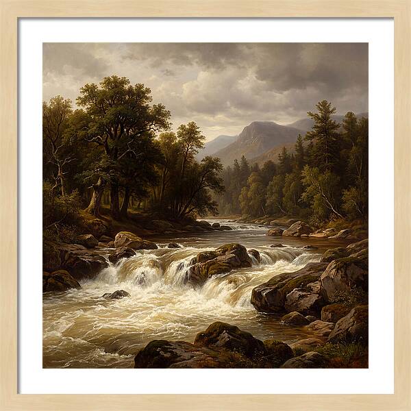 River Rapids In Natures Embrace