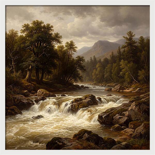 River Rapids In Natures Embrace