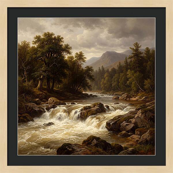 River Rapids In Natures Embrace