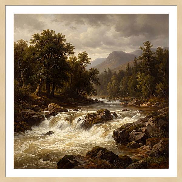 River Rapids In Natures Embrace