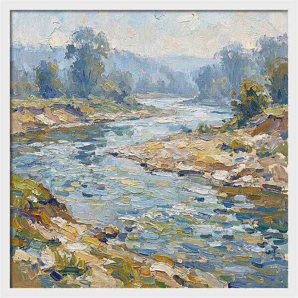 River Serenity In Pastel Hues