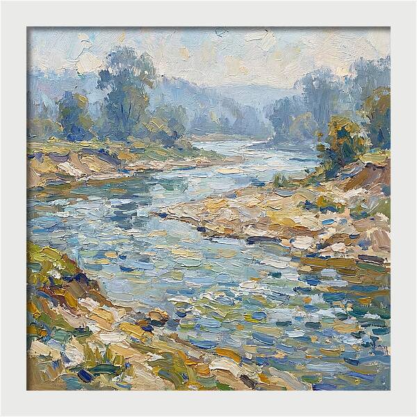 River Serenity In Pastel Hues